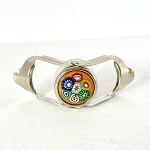 ROC Depose France Millefiori Glass Champagne & Wine